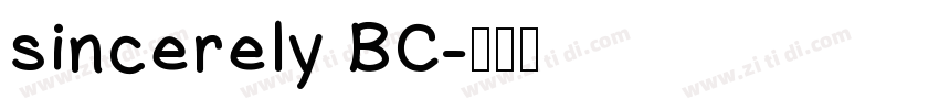sincerely BC字体转换